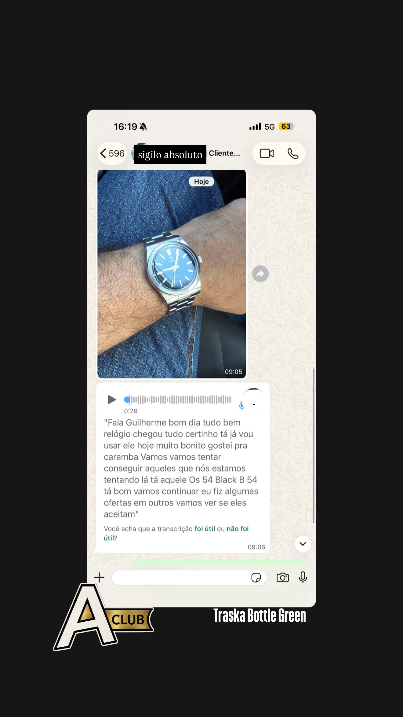 Depoimento de cliente do Arkano Club