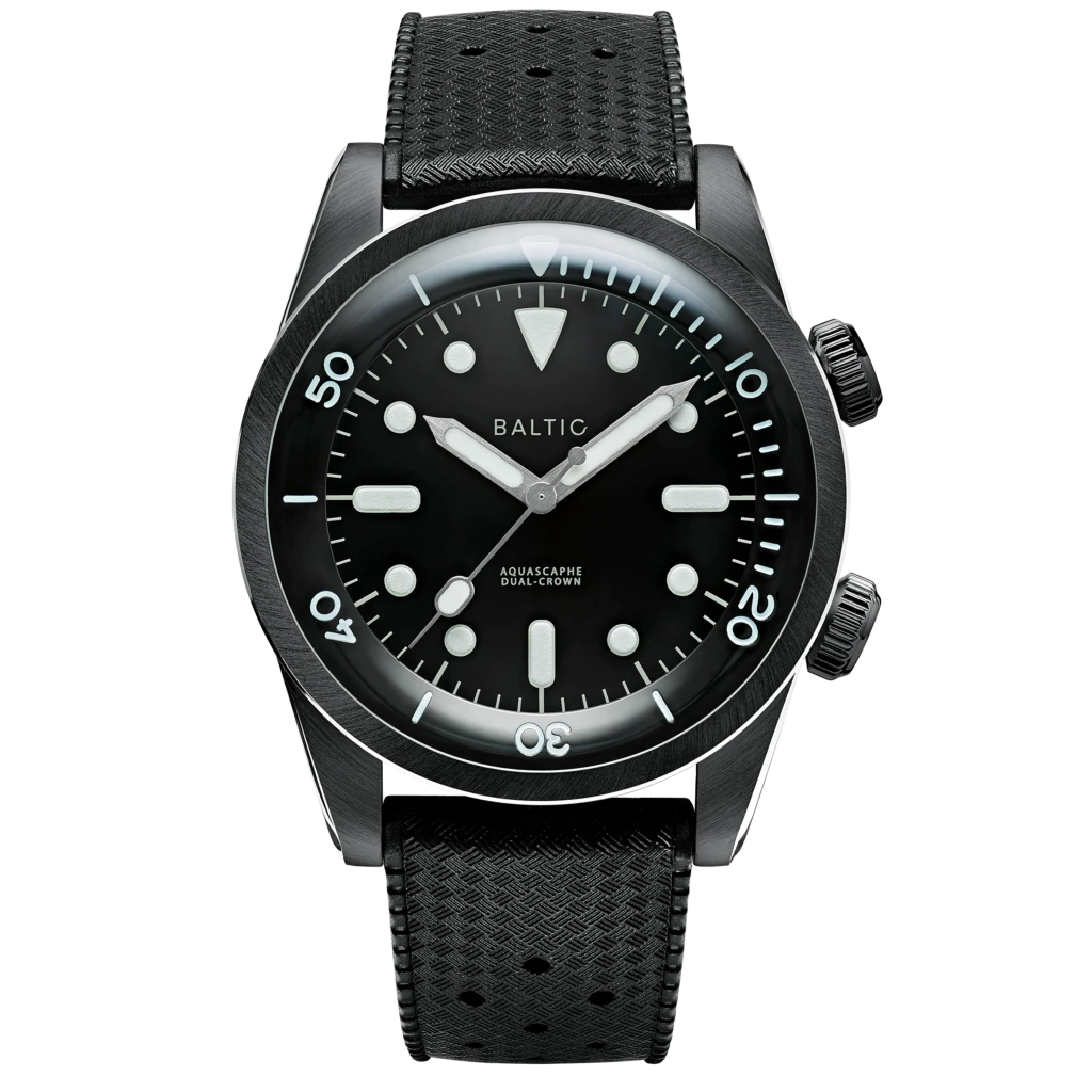 Baltic Aquascaphe Dual Crown Preto 39mm